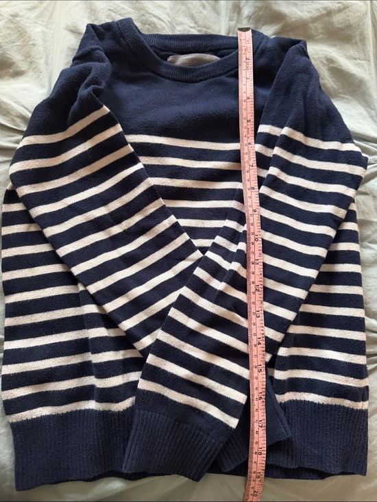 Primary Other - Navy and White Striped Crewneck Sweater - Primary